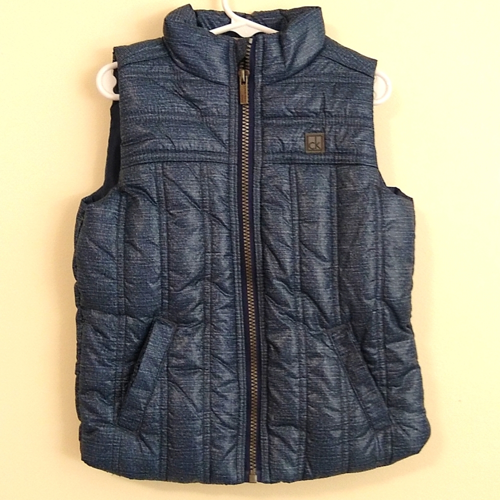 Calvin Klein Blue Puffer Jacket Size 4 boys